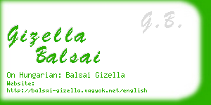 gizella balsai business card